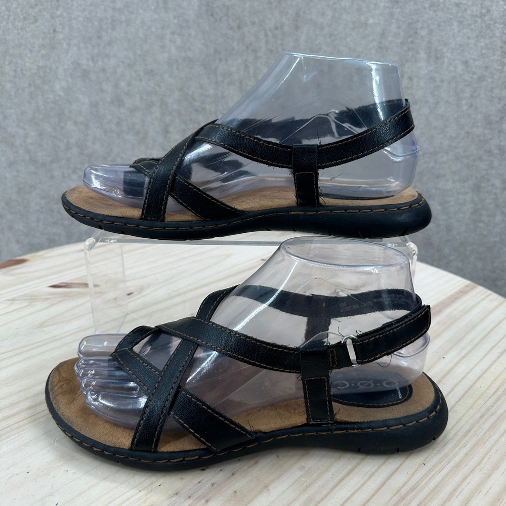 Born b.o.c. Strappy Sandals Womens 6M Black Comfort Casual Shoes